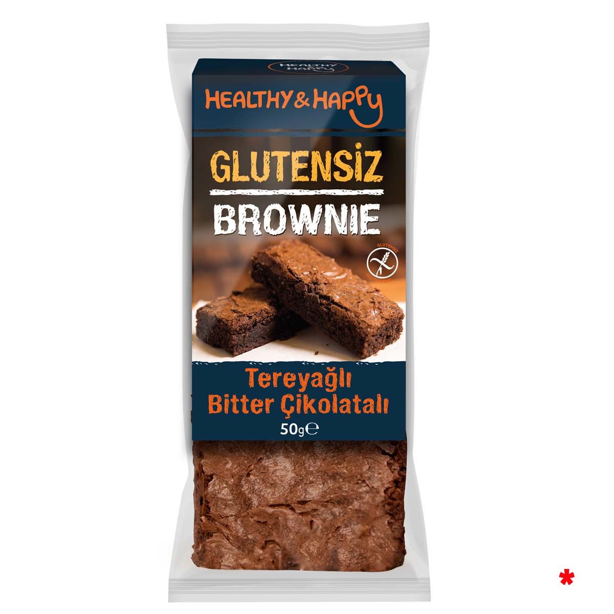 Glutensiz Bitter Çikolatalı Tereyağlı Brownie 50gr x 23